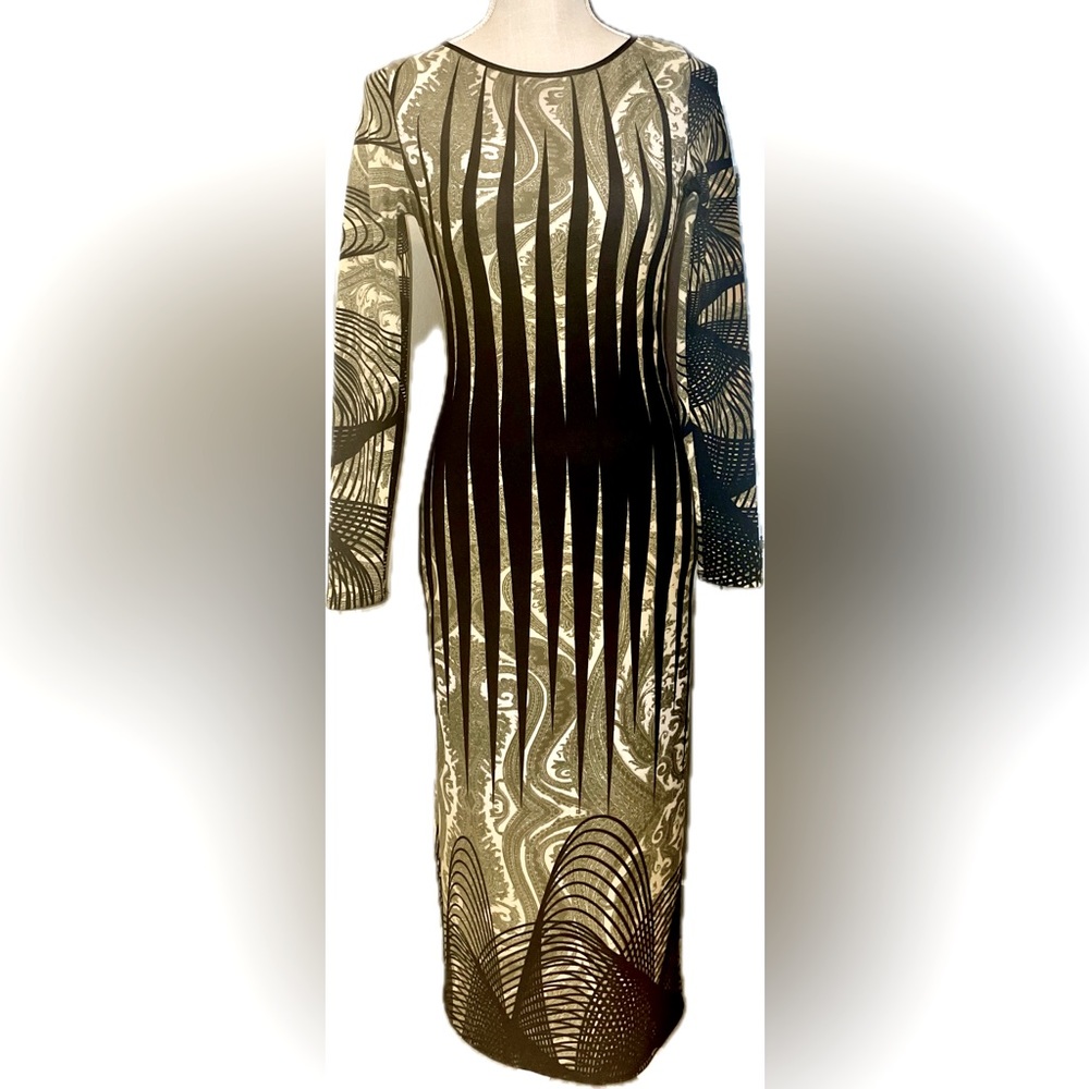 S-Twelve Artisan A-line MIDI Dress (NWOT)